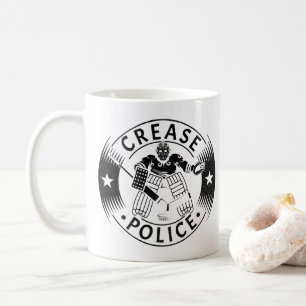 Crease Police Hockey Goalie Netminder Coffee Mug