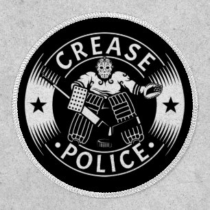 Crease Police Hockey Goalie Netminder Patch
