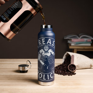 Crease Police Hockey Goalie Netminder Water Bottle