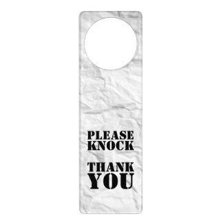 Creased Paper Door Hanger
