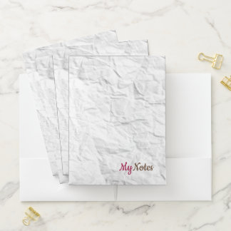 Creased Paper Pocket Folder