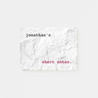 Creased Paper Post-it Notes