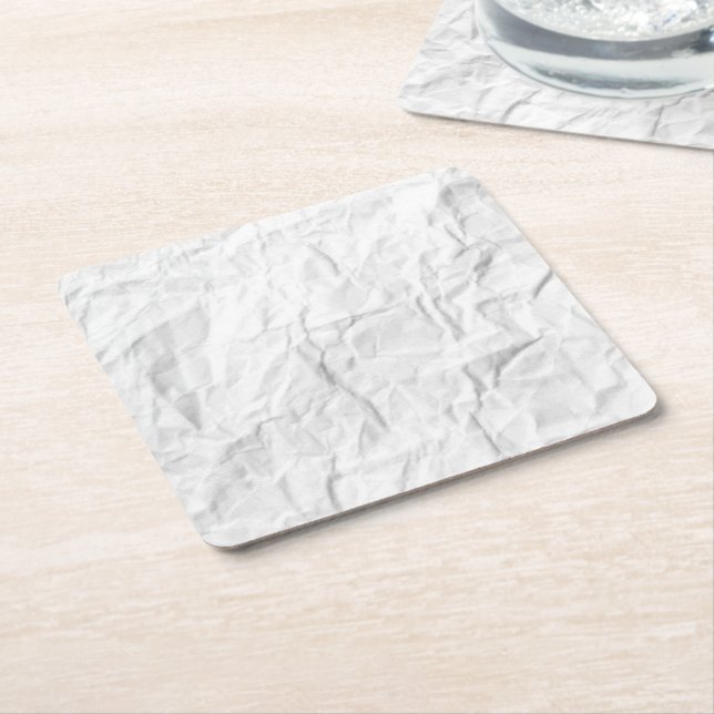Creased Paper Square Paper Coaster (Angled)