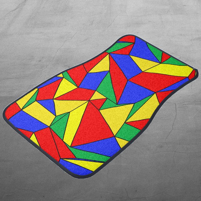 "Creases" Bright Geometric Car Floor Mats (Creator Uploaded)