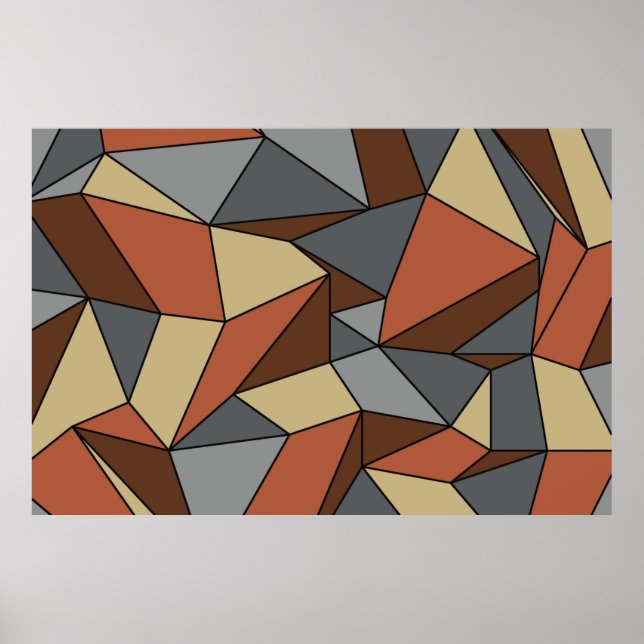 "Creases" Brown Gray Extra Large Print (Front)