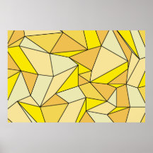 "Creases" Shades of Yellow Extra Large Print