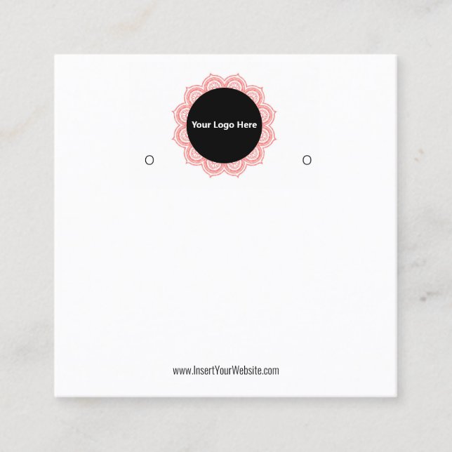 Creat Your Custom Logo Earring Display Card  (Front)