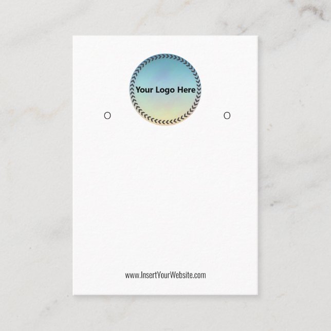Creat Your Custom Logo Earring Display Card  (Front)
