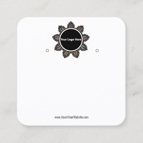 Creat Your Custom Logo Earring Display Card 