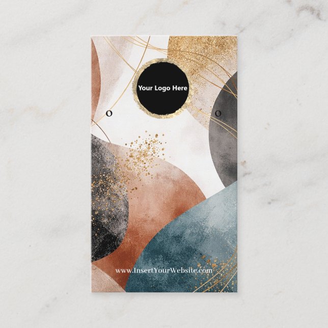 Creat Your Custom Logo Earring Display Card  (Front)