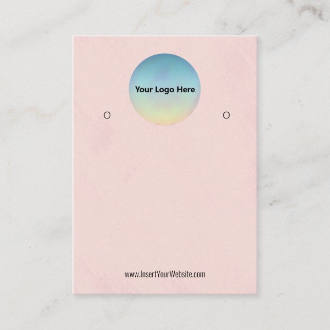 Creat Your Custom Logo Earring Display Card  (Front)
