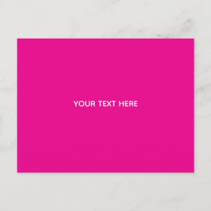 Creat Your Own Megenta Invitation Postcard
