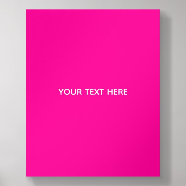 Creat Your Own Megenta Invitation Postcard Acrylic Photo Tile (Front Set)