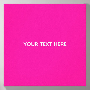Creat Your Own Megenta Invitation Postcard Canvas Photo Tile