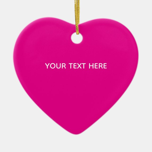 Creat Your Own Megenta Invitation Postcard Ceramic Ornament (Front)