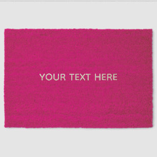 Creat Your Own Megenta Invitation Postcard Fiber Doormat