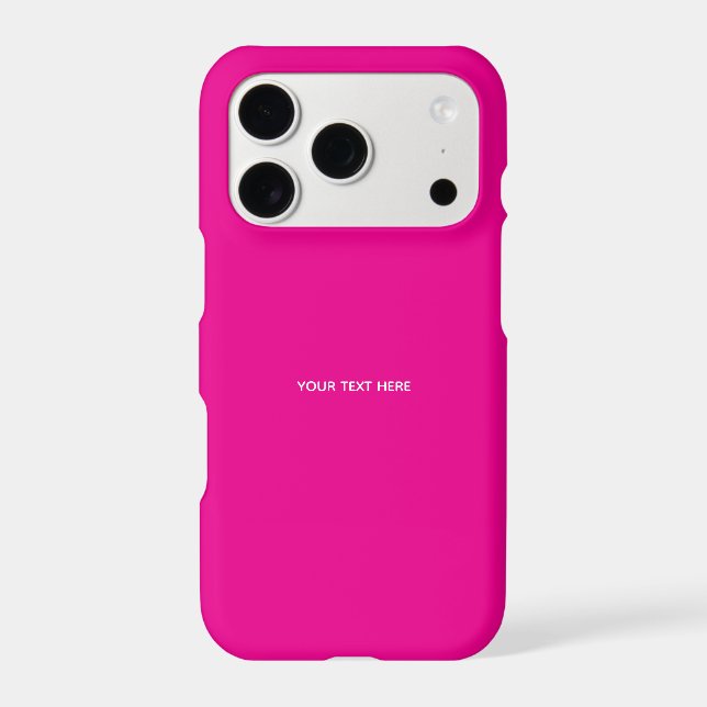 Creat Your Own Megenta Invitation Postcard iPhone Case (Back)