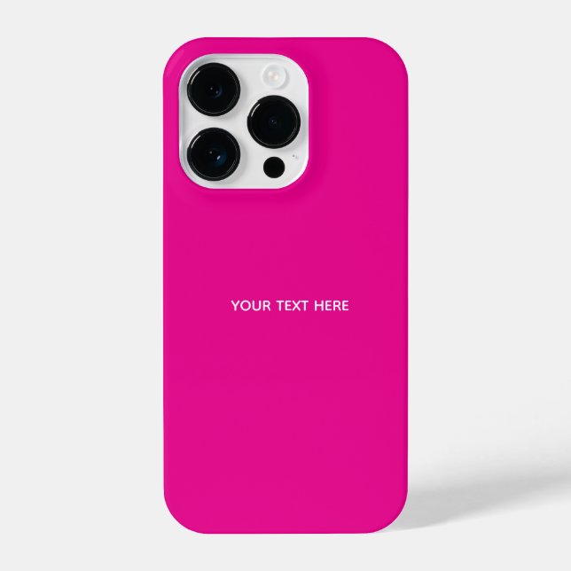 Creat Your Own Megenta Invitation Postcard iPhone Case (Back)