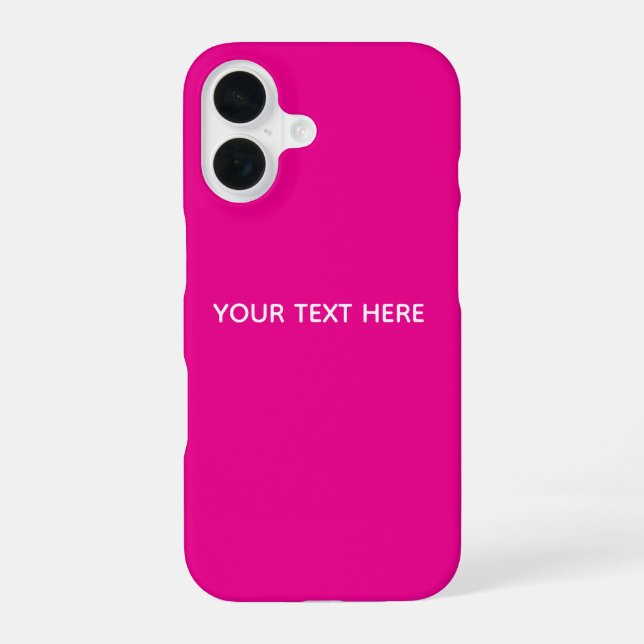 Creat Your Own Megenta Invitation Postcard iPhone Case (Back)