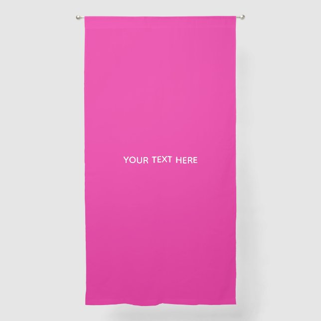 Creat Your Own Megenta Invitation Postcard Sheer Curtains (Front)