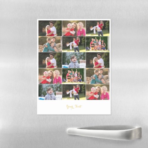 Create 15 Photo Collage Family Home Fridge Magnet Magnetic Dry Erase Sheet