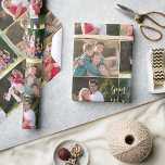 Create 6 Photo Collage Birthday Christmas Wedding Wrapping Paper<br><div class="desc">Create your own custom, personalized, unique, one-of-a-kind, fun, stylish, trendy, chic, elegant faux gold script typography, premium quality, six photo collage gift wrap wrapping paper. To personalize, simply add 6 of your favorite family / couple / kids / baby / pets / wedding photos, along with your greetings / note,...</div>