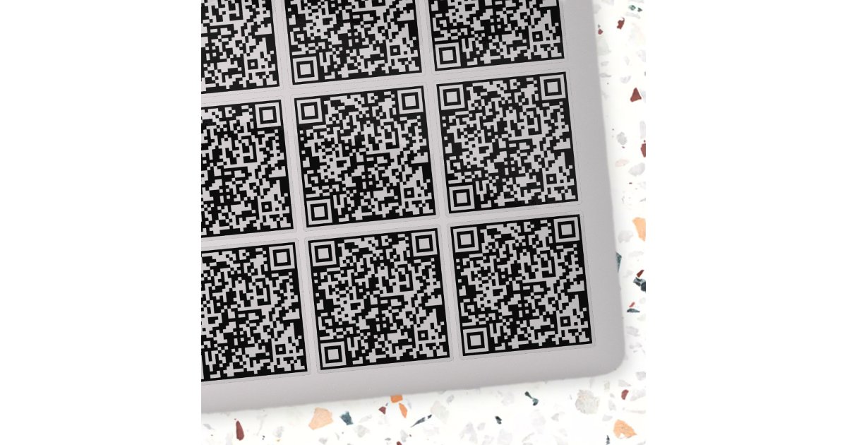 Create 9 Scannable QR Codes Instantly Transparent Sticker | Zazzle