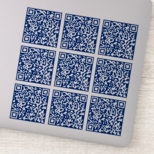 Create 9 Scannable Transparent Navy Blue QR Codes  Sticker