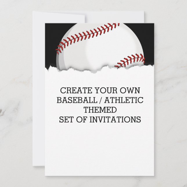 Create a Baseball Themed Invitation (Front)