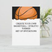Create a Basketball Themed Invitation (Standing Front)