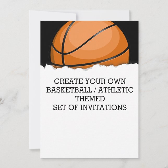 Create a Basketball Themed Invitation (Front)
