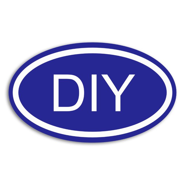 Create a Blue Euro Style Oval Sticker (Create a Blue Euro Style Oval Sticker)