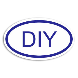 Create a Blue Euro Style Oval Sticker