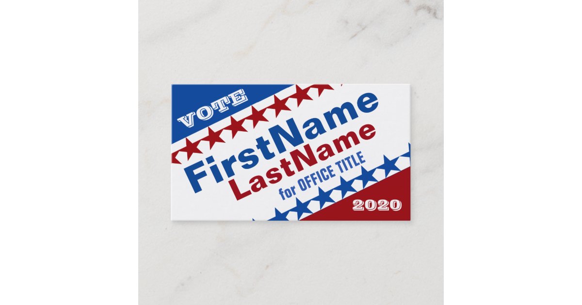 Create a Campaign Template Business Card | Zazzle