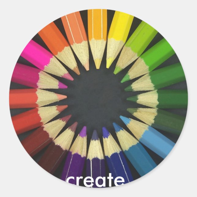 Create a Colorful Life Classic Round Sticker (Front)