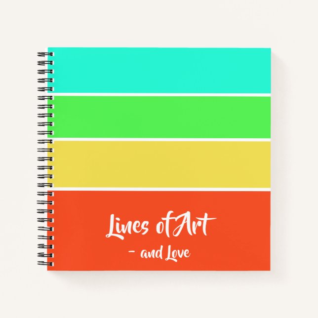 Create A Colorful Striped Notebook For Kids (Front)