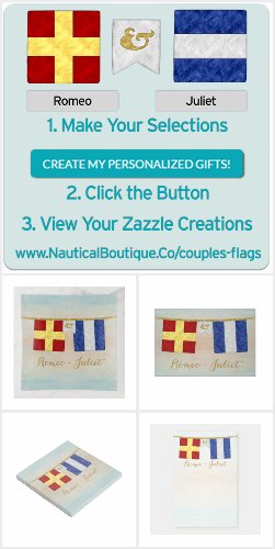 Create A Couples Watercolor Nautical Flag Monogram
