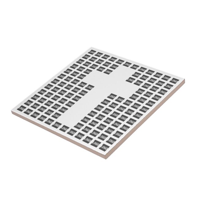 Create a Cross Pattern with any Logo or Image Ceramic Tile (Side)