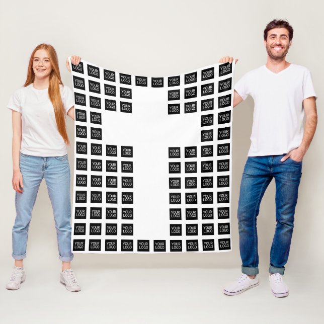 Create a Cross Pattern with any Logo or Image Flee Fleece Blanket (In Situ)