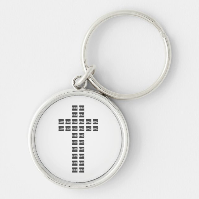 Create a Cross Pattern with any Logo or Image Keychain (Front)