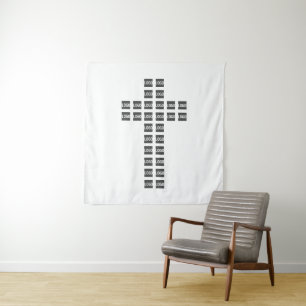 Create a Cross Pattern with any Logo or Image Tapestry