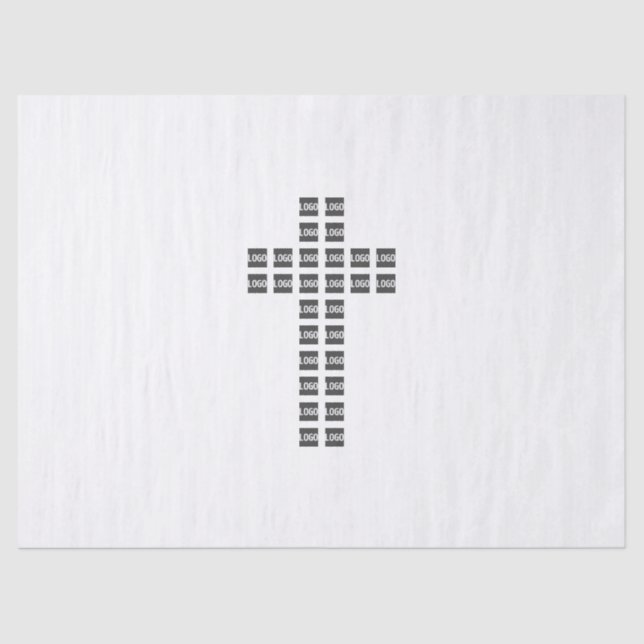 Create a Cross Pattern with any Logo or Image Tissue Paper (Front)