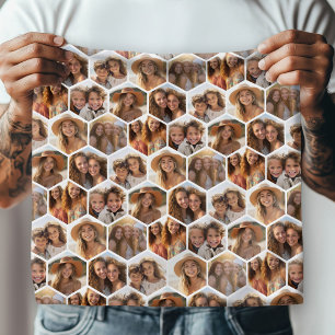 Create a Custom 7 Photo Collage Honeycomb Hexagon Bandana