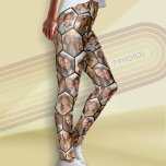 Create a Custom 7 Photo Collage Honeycomb Hexagon Leggings<br><div class="desc">A funky geometric honeycomb pattern with a place for up to 7 pictures. for best results,  crop your photos before uploading. Use your favorite photo or pictures to make a fun keepsake to share with friends.</div>