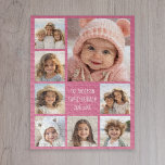 Create a Custom 8 Photo Collage CAN PICK COLOR Jigsaw Puzzle<br><div class="desc">Use your favorite photo or pictures to make a fun keepsake to share with friends.</div>