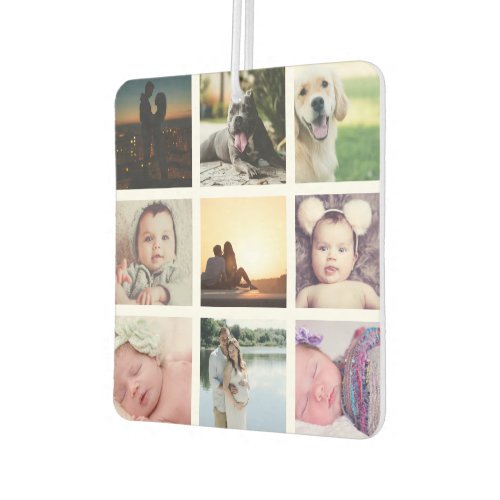 Create a Custom 9 Photo Collage Personalized Air Freshener