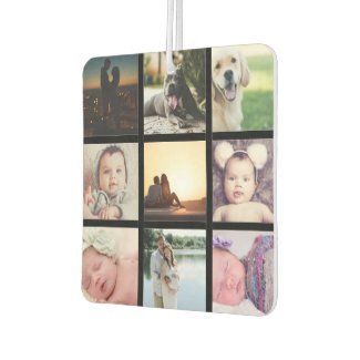 Create a Custom 9 Photo Collage Personalized Air Freshener