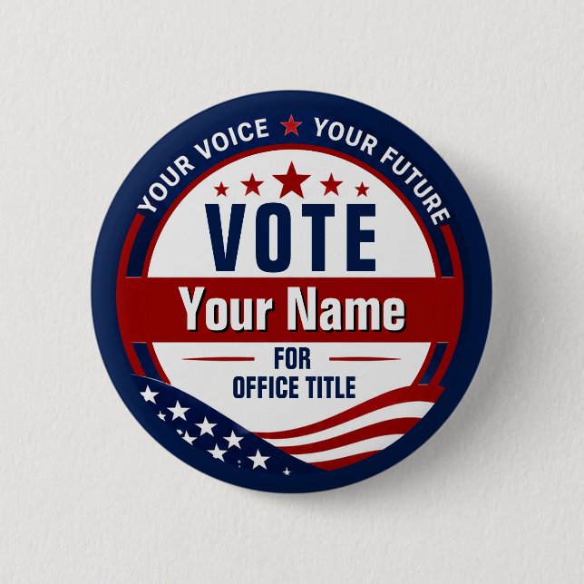 Create a Custom ELection Political Button (Front)