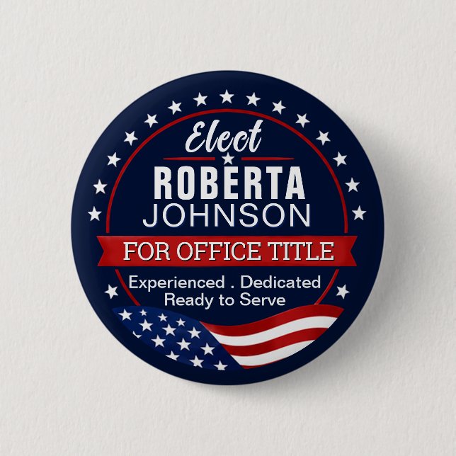 Create a Custom ELection Political Button (Front)