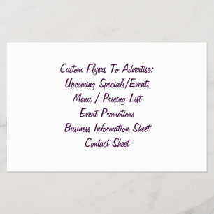 Create A Custom Flyer or Brochure Sheet